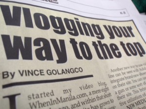 The-Philippine-Star-Article-By-Vince-Golangco-Vlogging-your-way-to-the-top